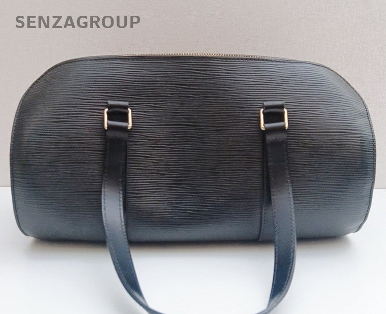 Louis Vuitton Papillon Epi Handbag Shoulder Bag Black Silver Unisex Adults
