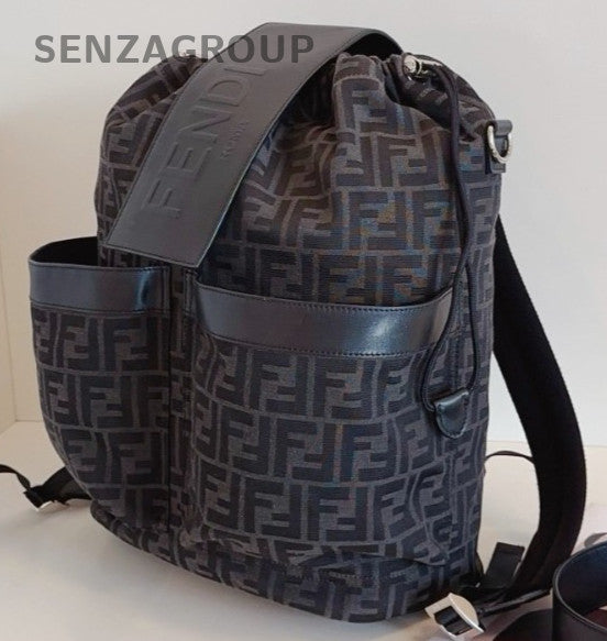 Fendi Strike MM Backpack Black Silver Unisex Adults Classic