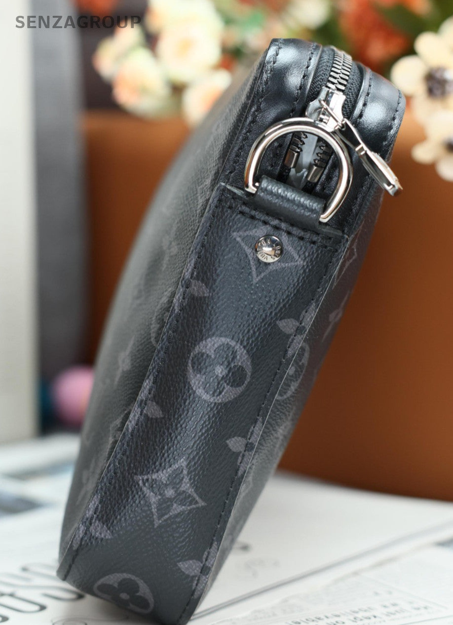 Louis Vuitton Monogram Crossbody Shoulder Bag Black