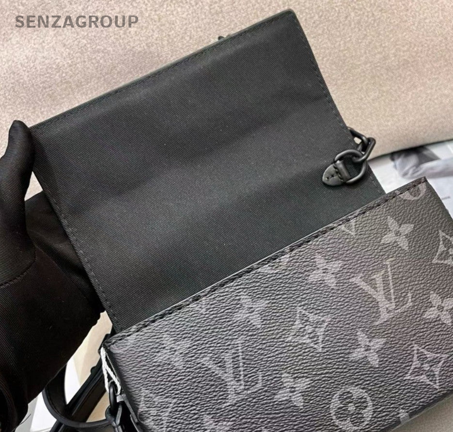 Louis Vuitton Steamer Mini Monogram Crossbody Black Unisex Adults Classic