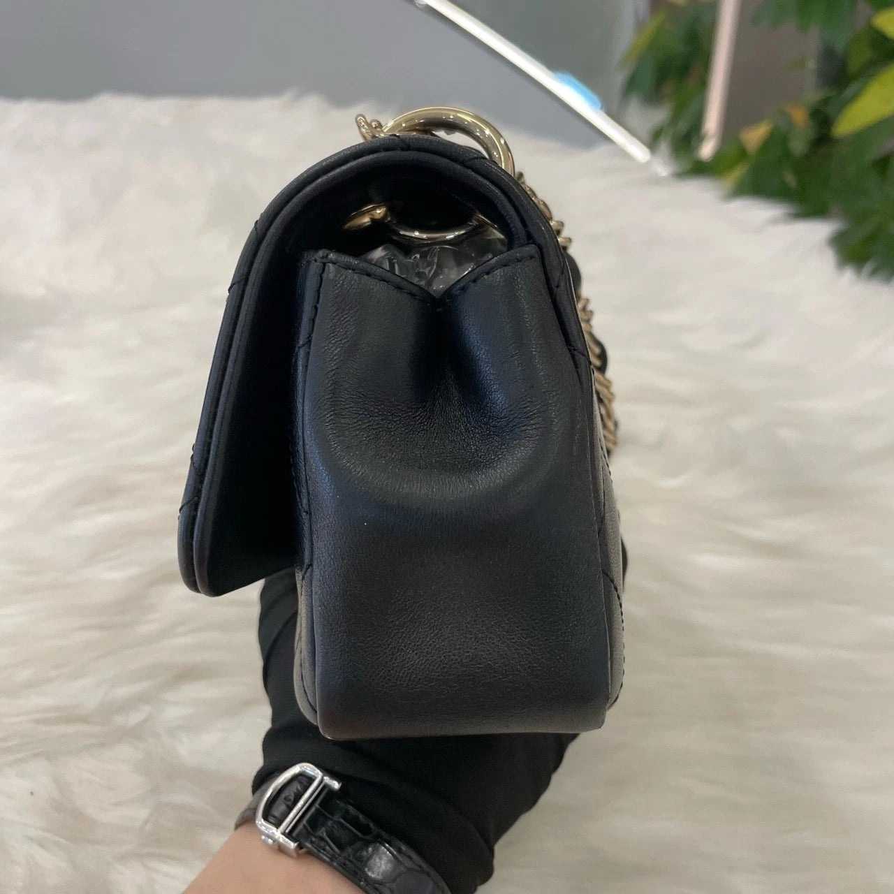 Chanel Classic Flap Mini Black Gold Chain Shoulder Crossbody Bag