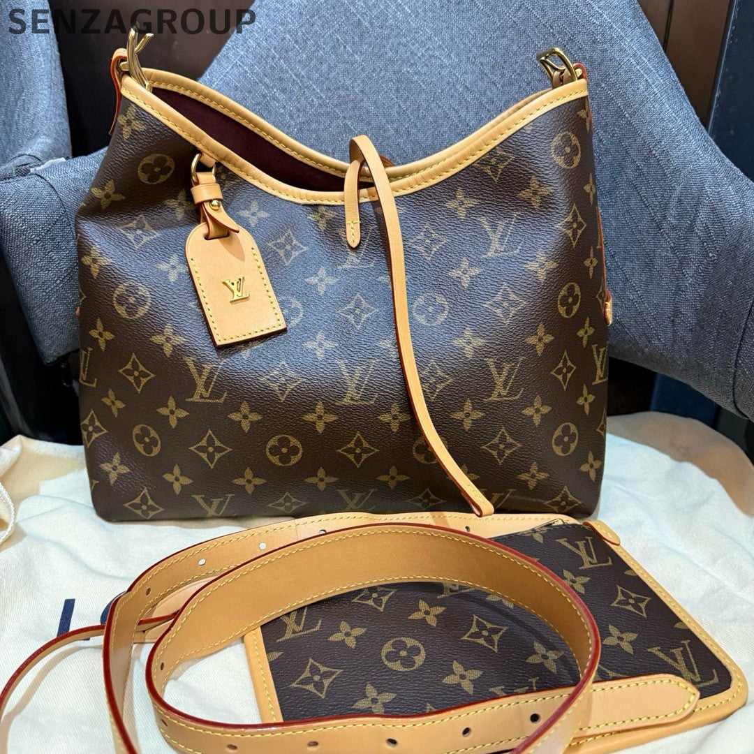 Louis Vuitton Carryall PM Monogram Brown Gold Hardware Women's Shoulder Bag