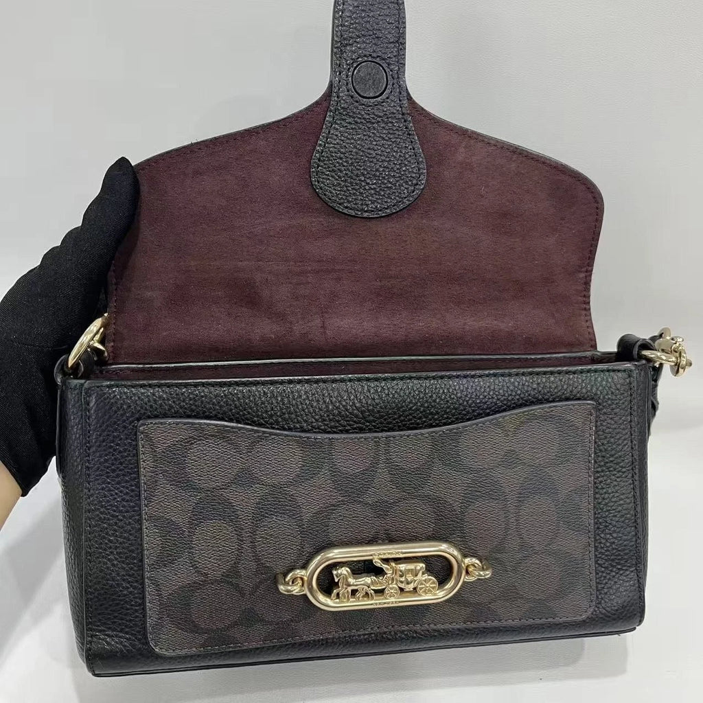 Coach Canvas Brown Shoulder Bag For Women