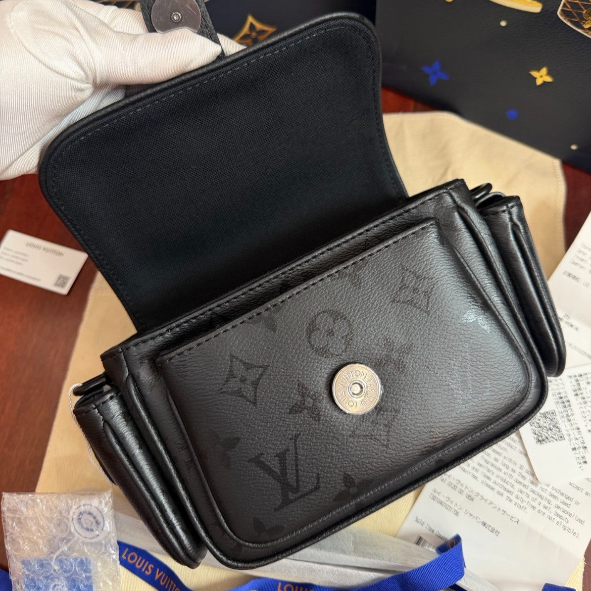 Louis Vuitton Cargo Mini Monogram Shoulder Bag Crossbody Black Unisex Adults