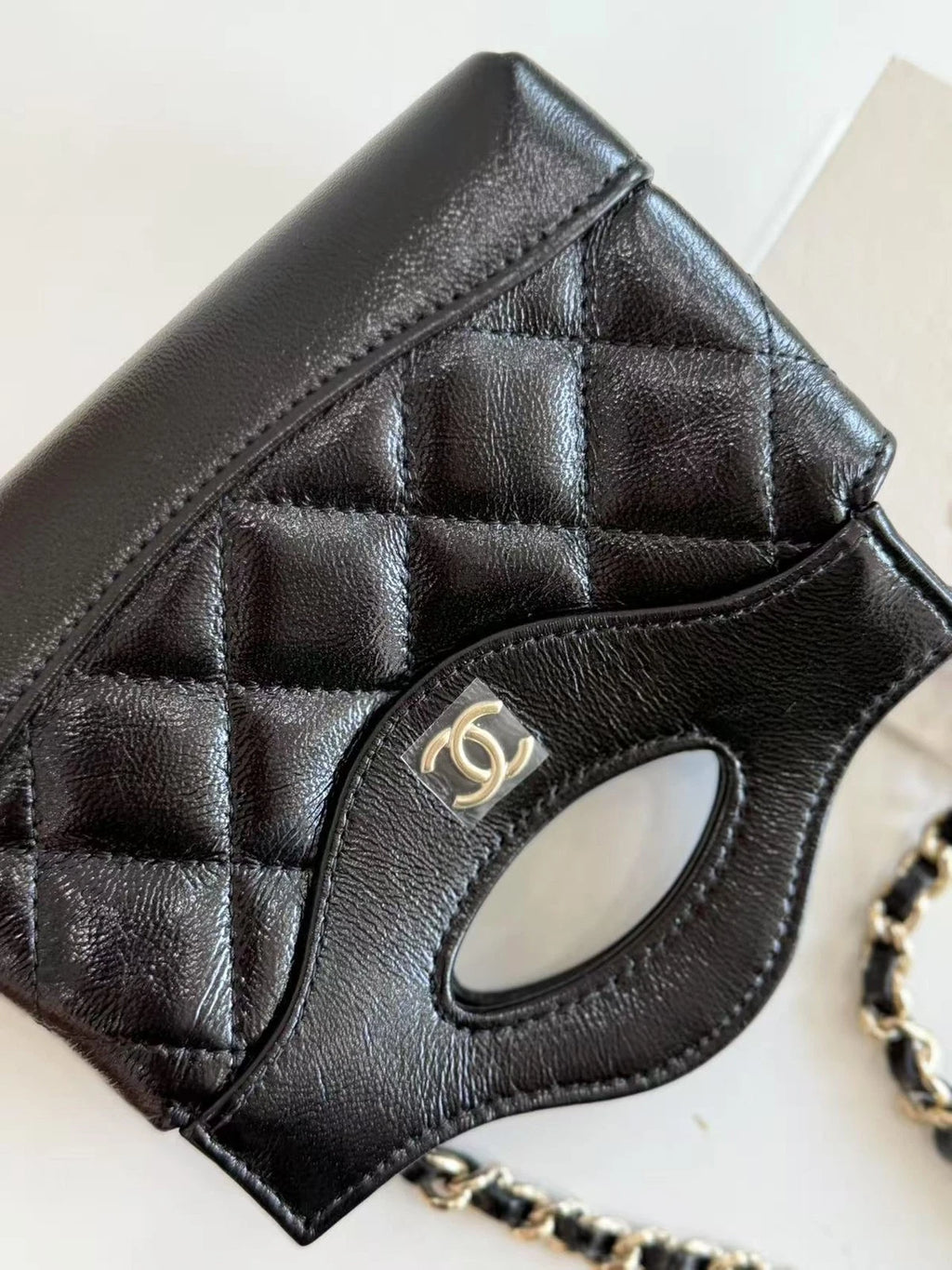 CHANEL 31Bag Nano Black Gold Shoulder Tote Bag For Women