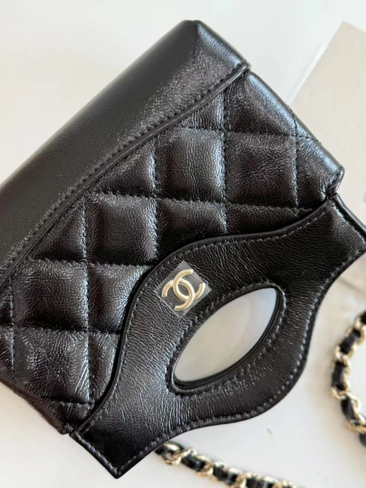 CHANEL 31Bag Nano Black Gold Shoulder Tote Bag For Women
