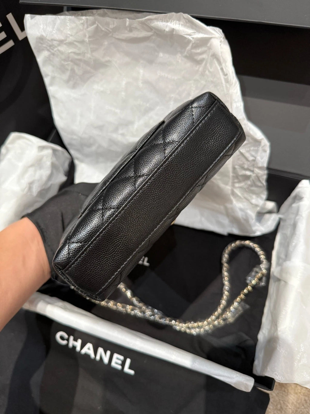 New CHANEL Calfskin Coco Handle Nano Top Handle Bag For Women