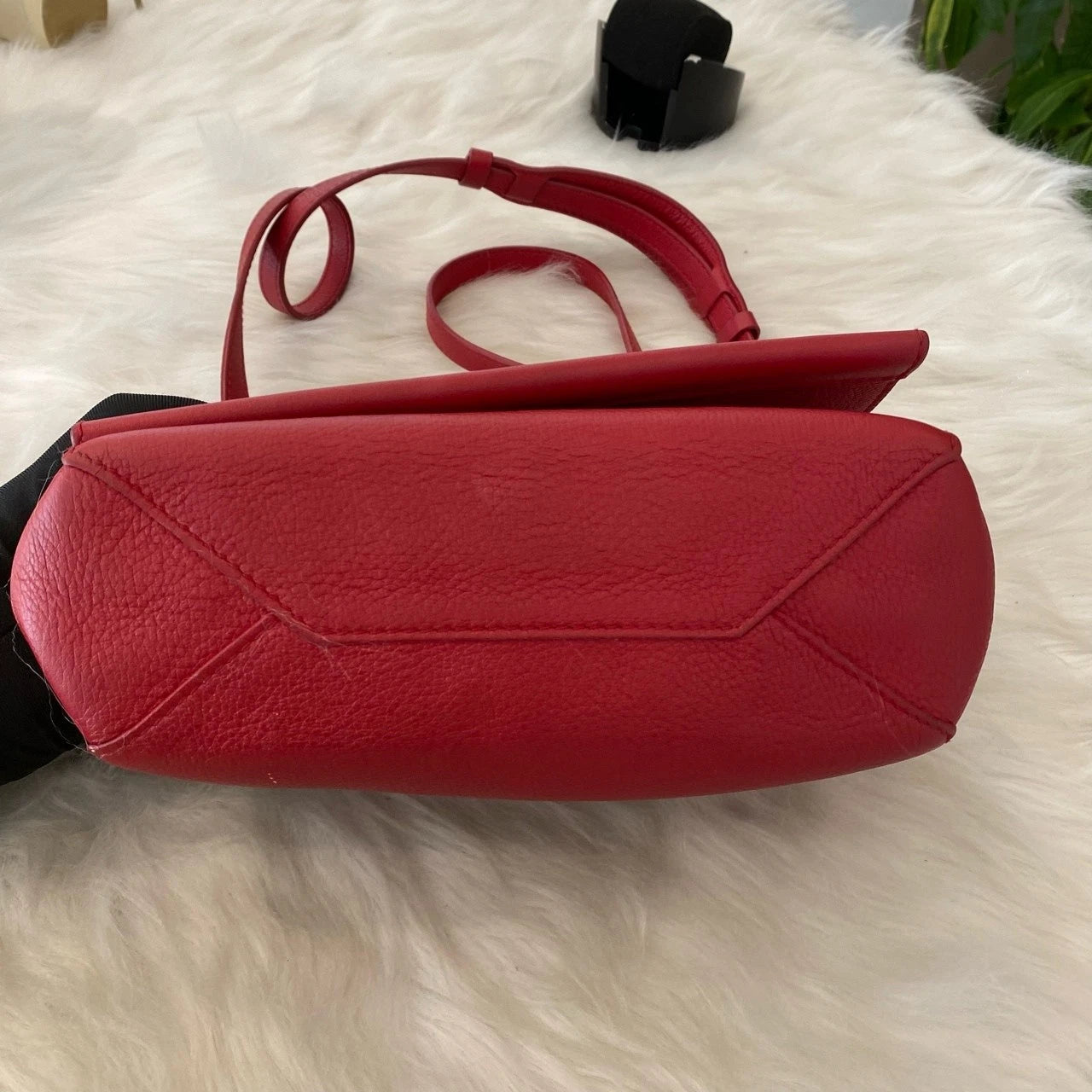 Louis Vuitton Lockme BB Leather Shoulder Bag Red Silver Women's Classic
