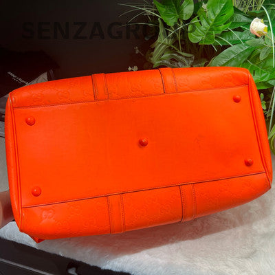 Gucci Orange Travel Tote Shoulder Bag Women Classic Fashion