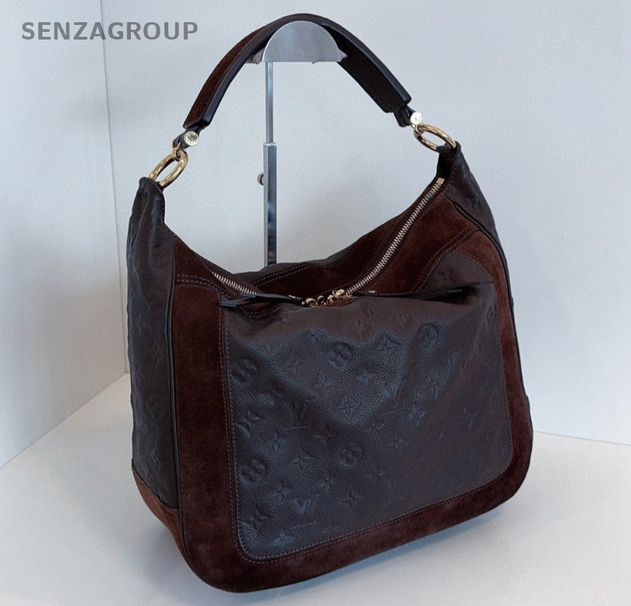 Louis Vuitton Audacieuse MM Hobo Top Handle Bag Shoulder Bag Brown Gold Women