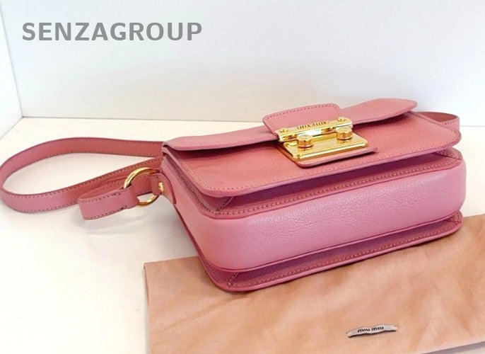 Miumiu Pig Nose Sakura Pink Shoulder bag Crossbody Women Almost Brand NEW