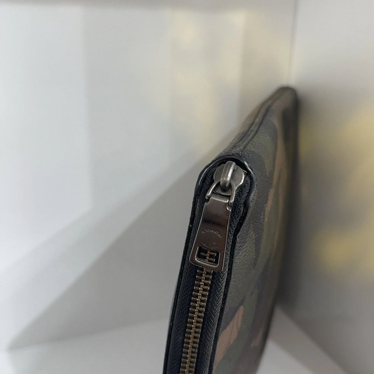Coach Camouflage Colorblock PVC Leather Clutch Bag For Men