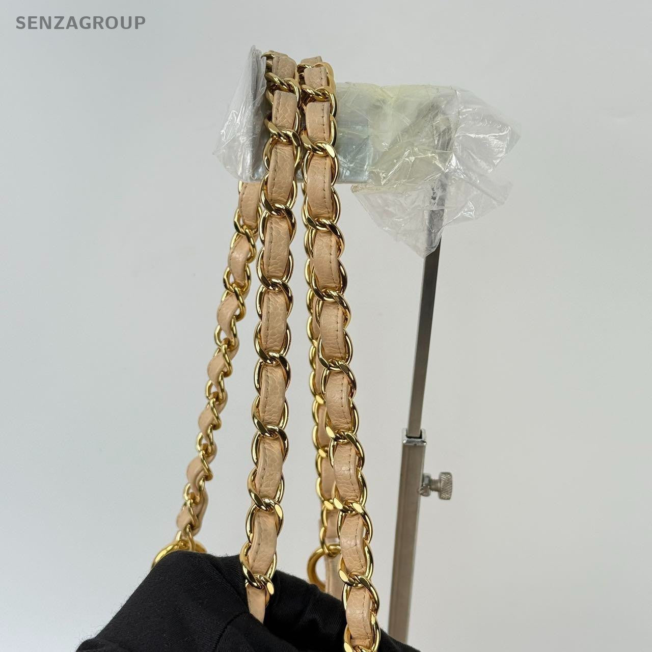 SJ0001 CHANEL PTT beige color leather