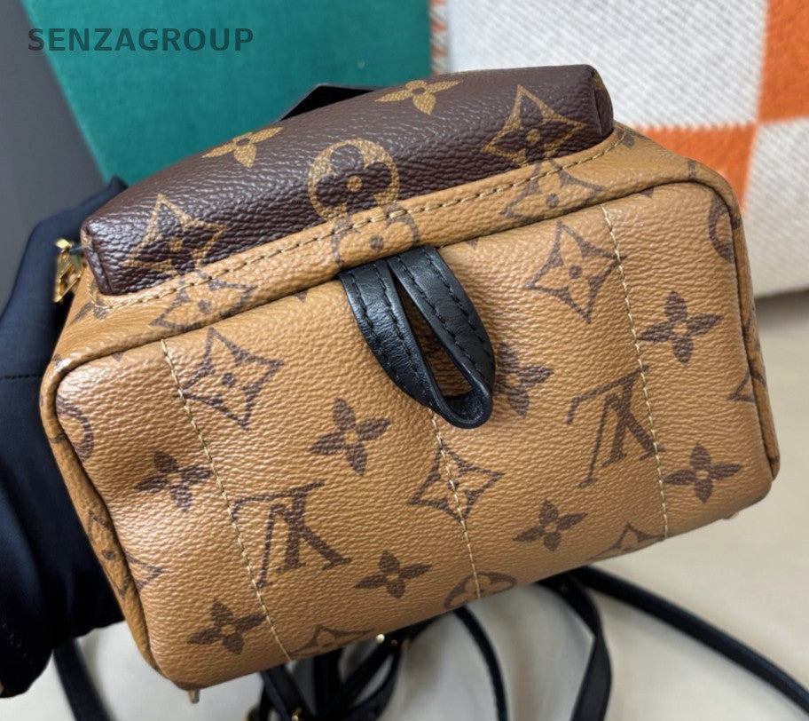 Louis Vuitton Monogram Mini Backpack Brown Gold Unisex Adults Classic