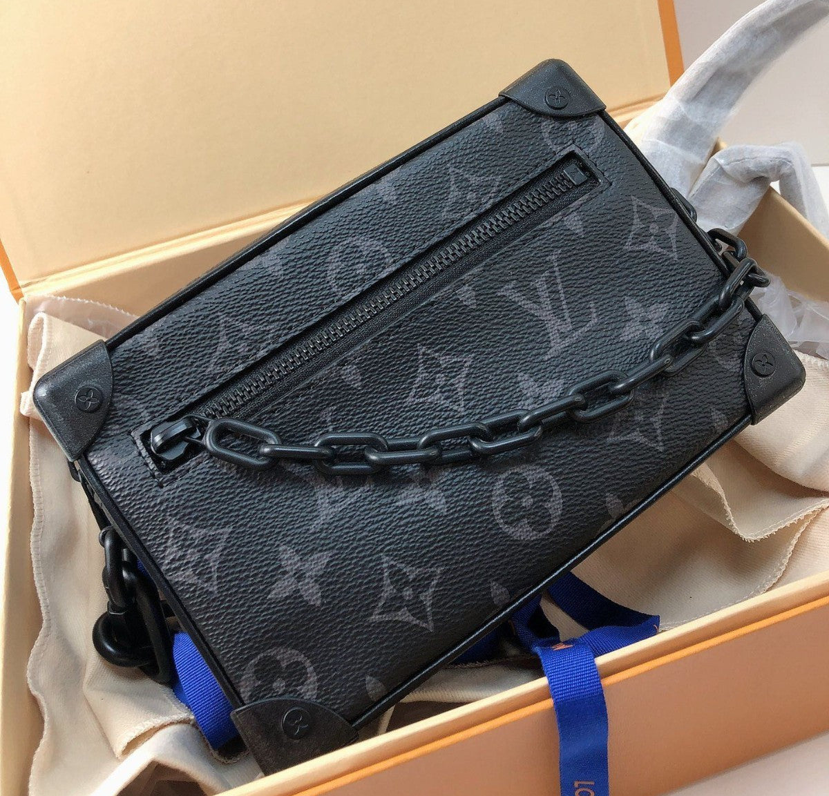 Louis Vuitton Soft Trunk Mini Monogram Crossbody Black Unisex Adults Classic