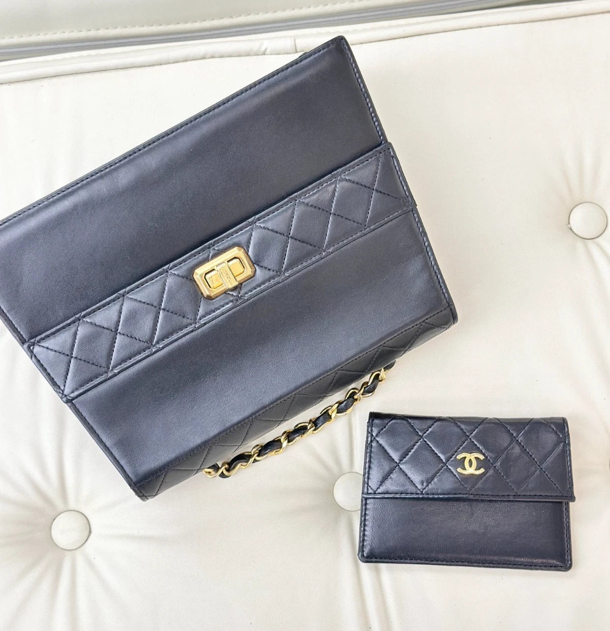 Chanel Classic Flap Vintage Lambskin Shoulder Bag Gold Hardware Women S