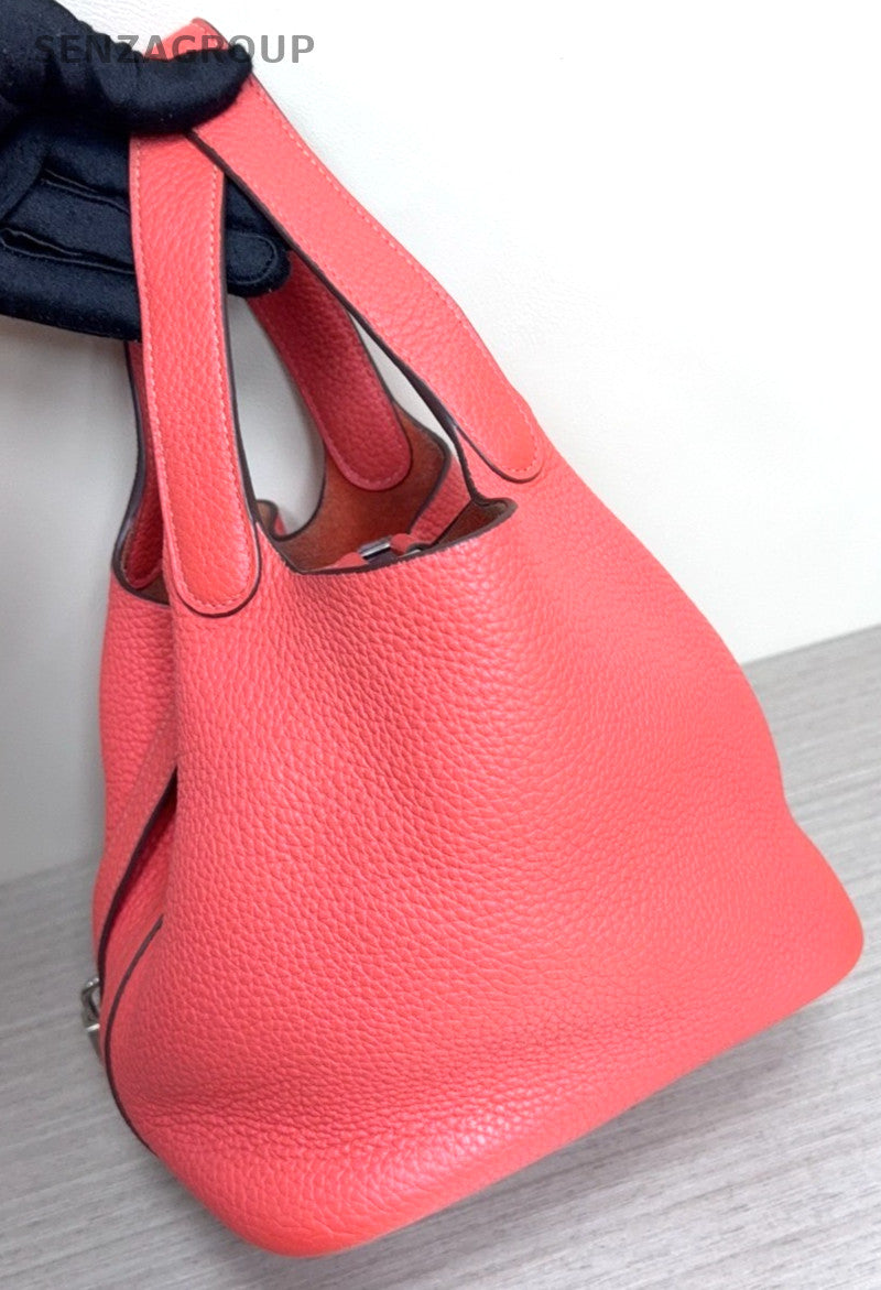 Hermes PicotinLock 18 Classic Top Handle bag Calfskin Pink