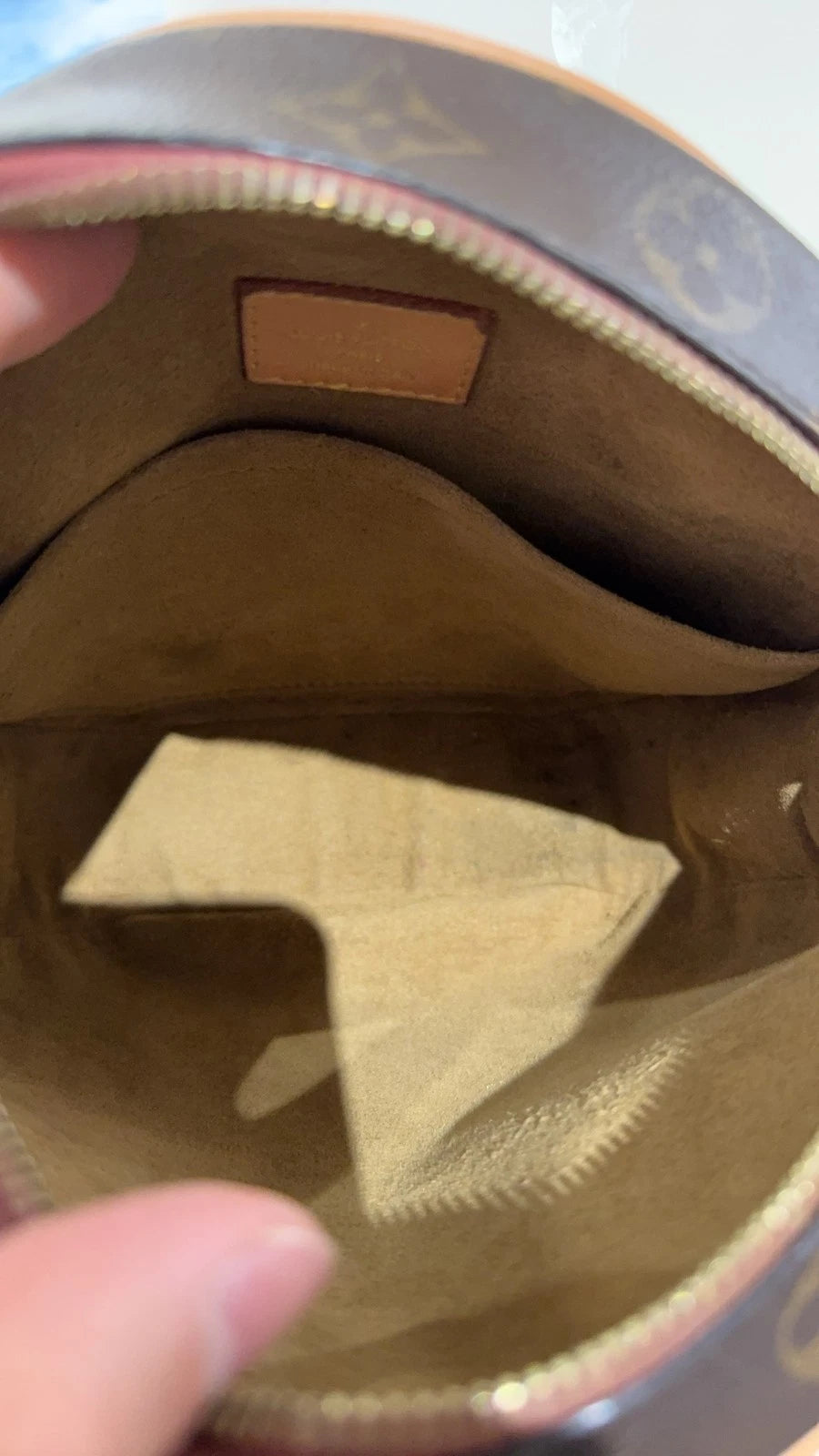 Louis Vuitton Brown Monogram Canvas Round Shoulder Crossbody Women
