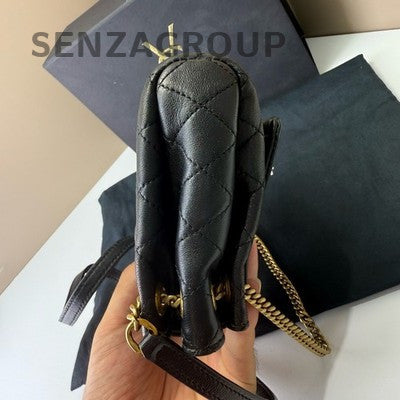 Italian Nolita Mini Black Gold Shoulder Crossbody Bag Women's Fashion Classic