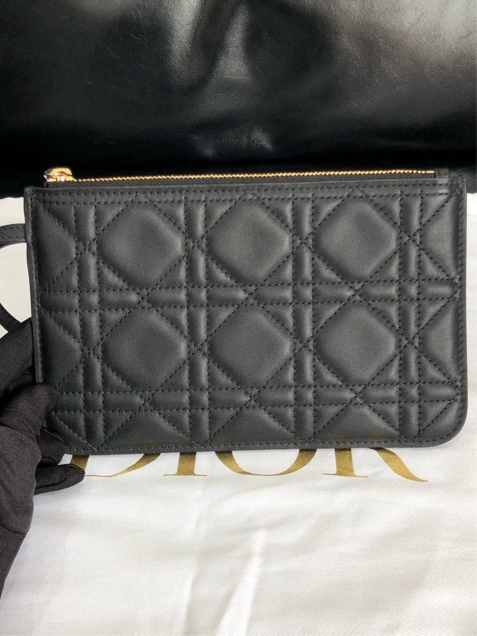 Dior Black Gold Mini Tote Bucket Bag For Women