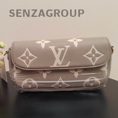 Louis Vuitton Monogram Ivy Grey Gold Shoulder Crossbody Bag Women's Classic