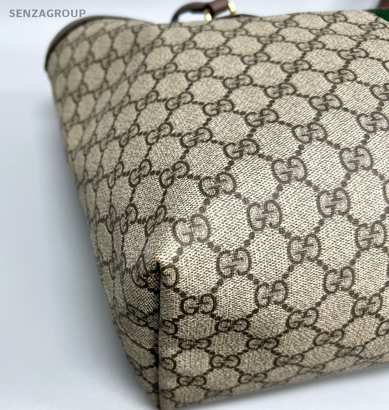 Gucci Ophidia MM Tote Shoulder Bag Beige Gold Women Classic
