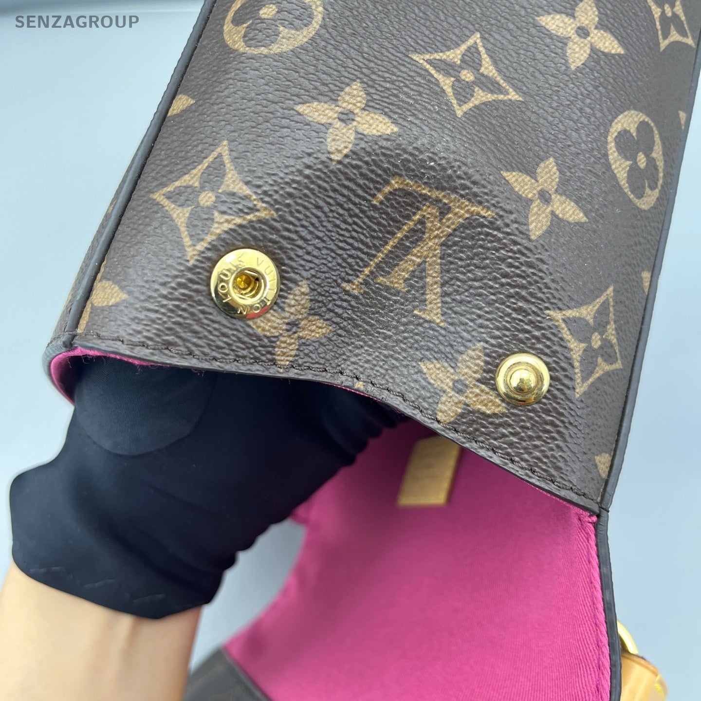 Louis Vuitton Cluny bb PM Monogram Top Handle 2way Shoulder bag Brown Women