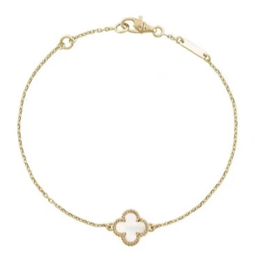 Van Cleef &amp; Arpels Sweet Alhambra Bracelet 18K Yellow Gold with Mother of Pearl