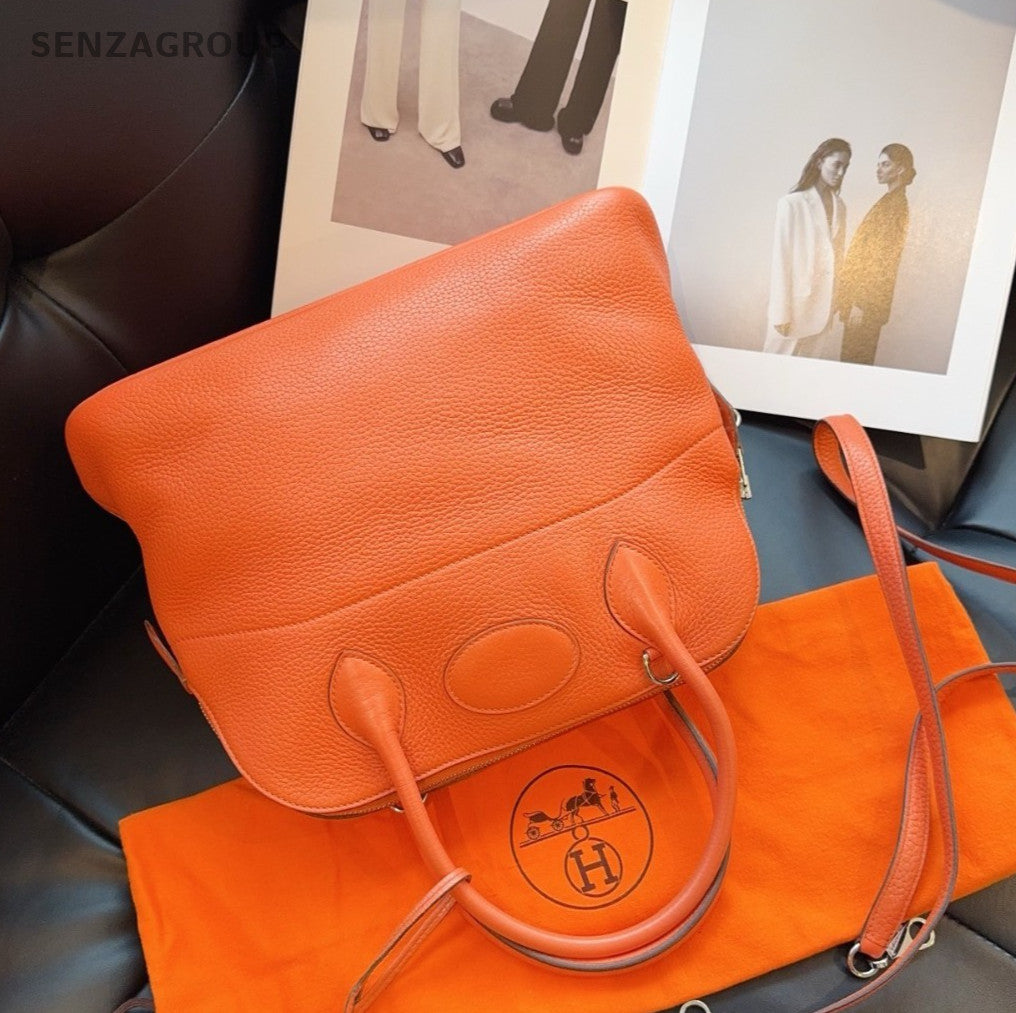 Hermes  Bolide31 Top Handle Handbag Shoulder Bag Women Orange