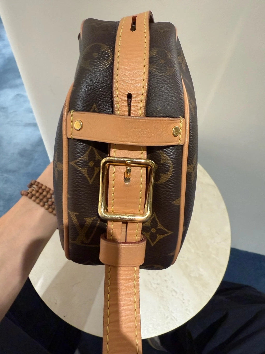Louis Vuitton Brown Monogram Canvas Round Shoulder Crossbody Women