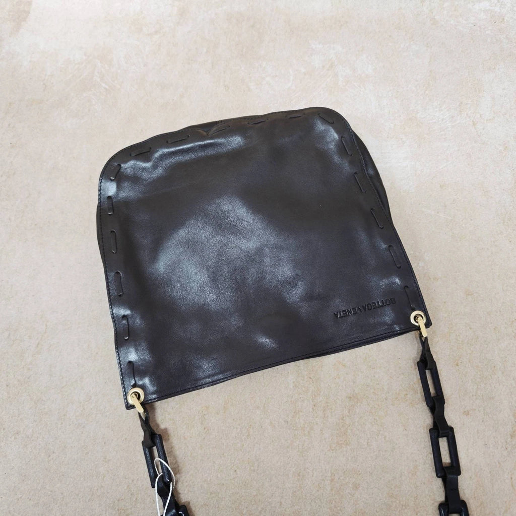 Authentic Bottega Veneta Black Shoulder Bag for Women