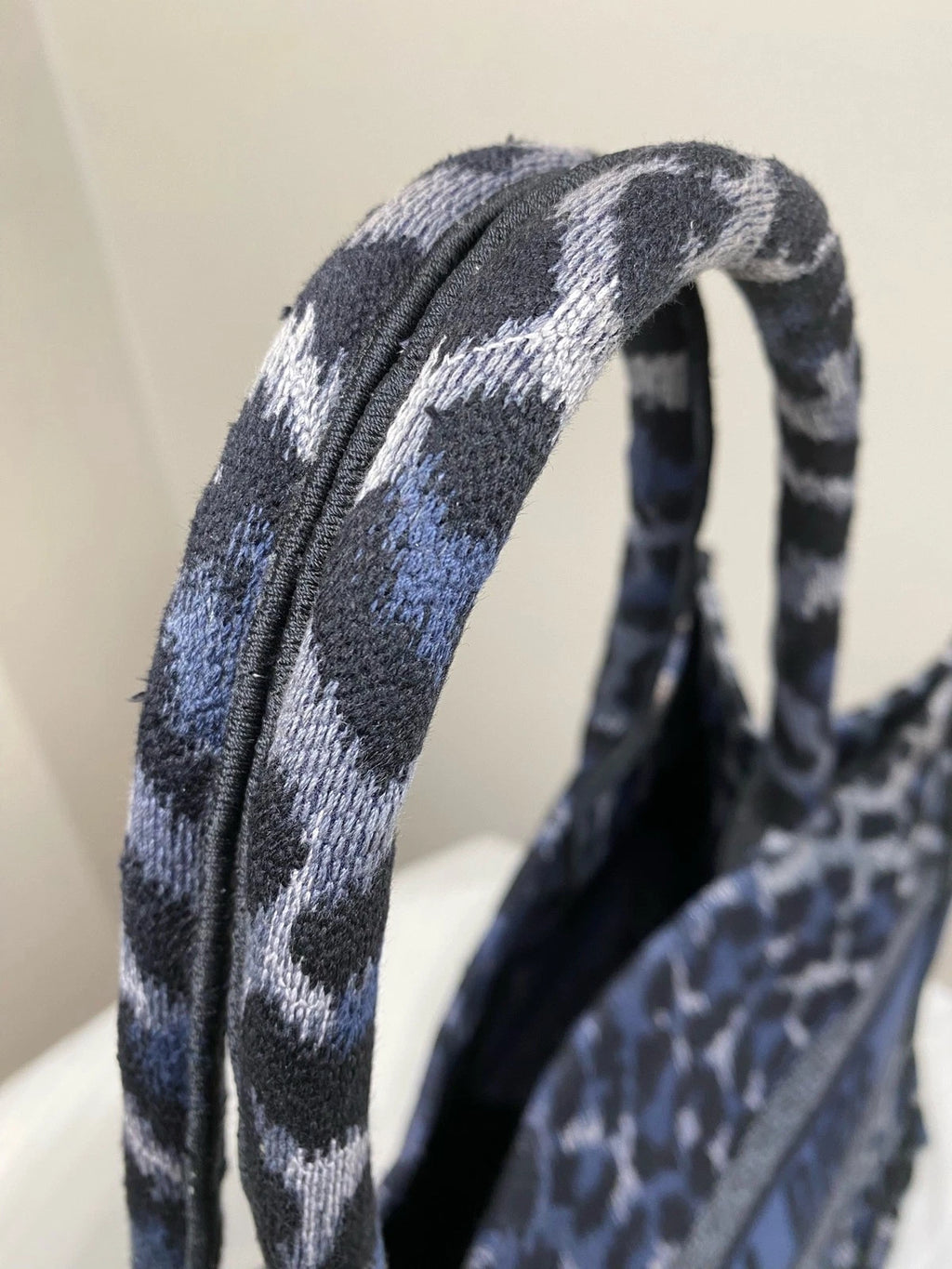 Authentic Dior Leopard Print Medium Book Tote Handbag For Women