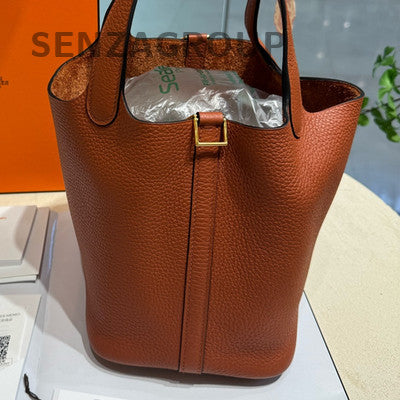 Hermès Picotin Lock Bag Brown TC Leather Women's Handbag