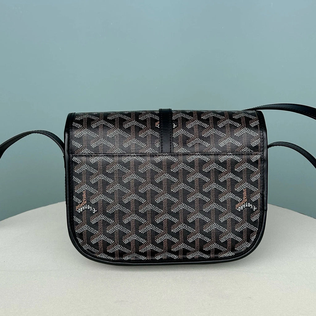 Goyard Belvedere PM Shoulder Bag Crossbody Black Silver Unisex Adults Classic