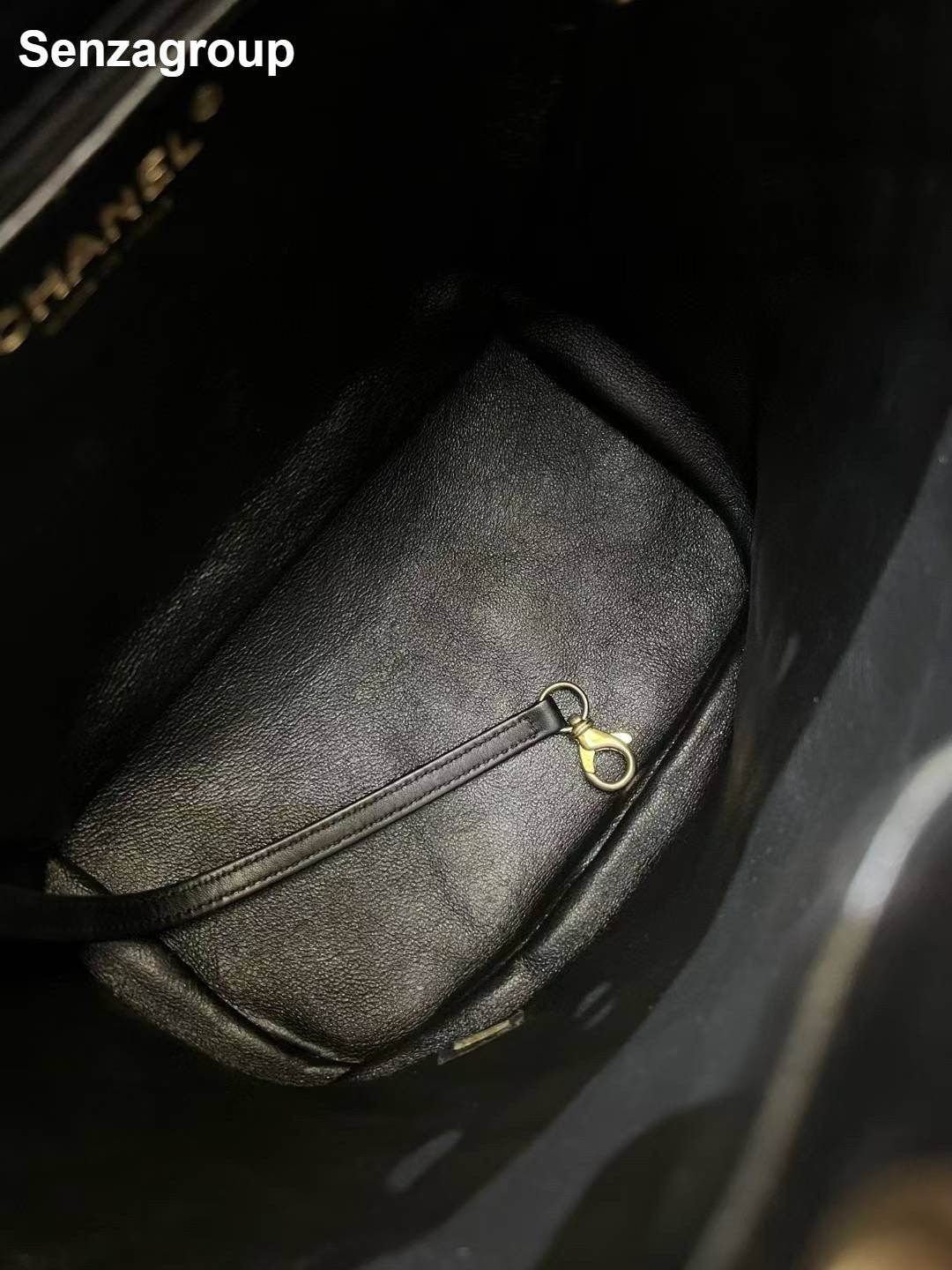 Chanel Vanity Case PM Backpack Black Gold Diamond Women Classic Fashion