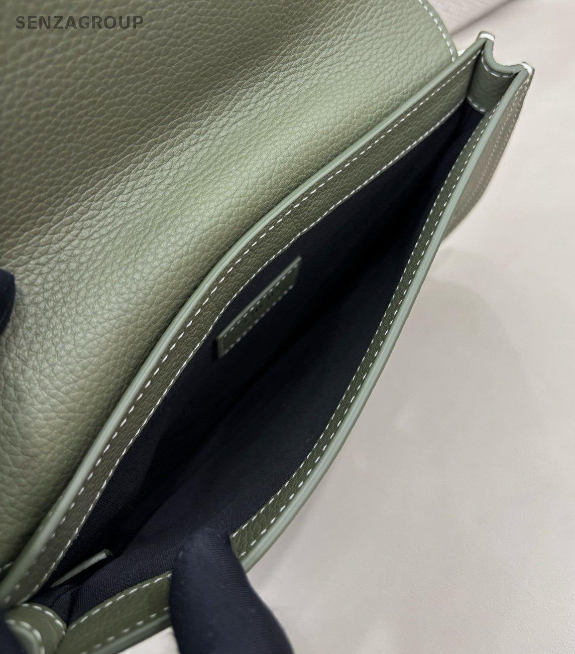Christian Dior Saddle 2Way Shoulder Bag Crossbody Green Silver Unisex Adults