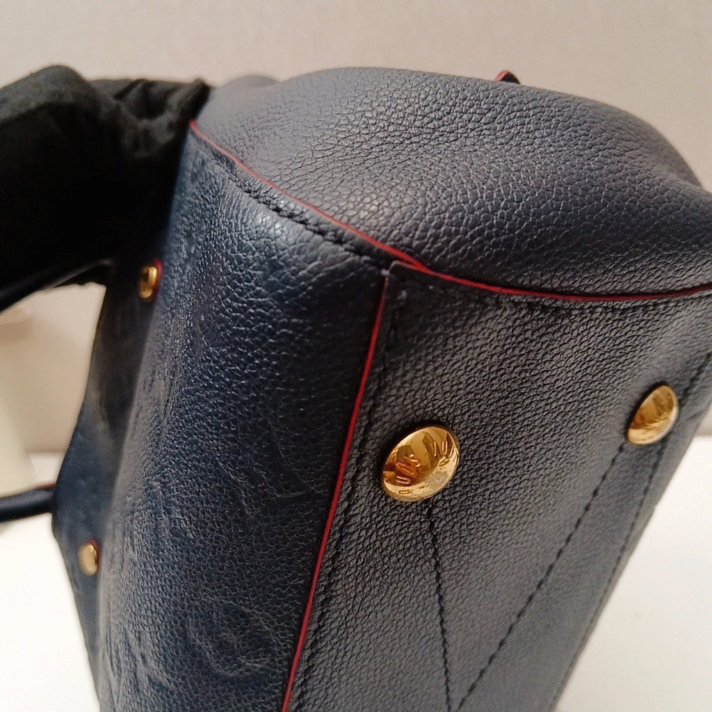 Louis Vuitton Montaigne BB Blue Crossbody Top Handle Excellent