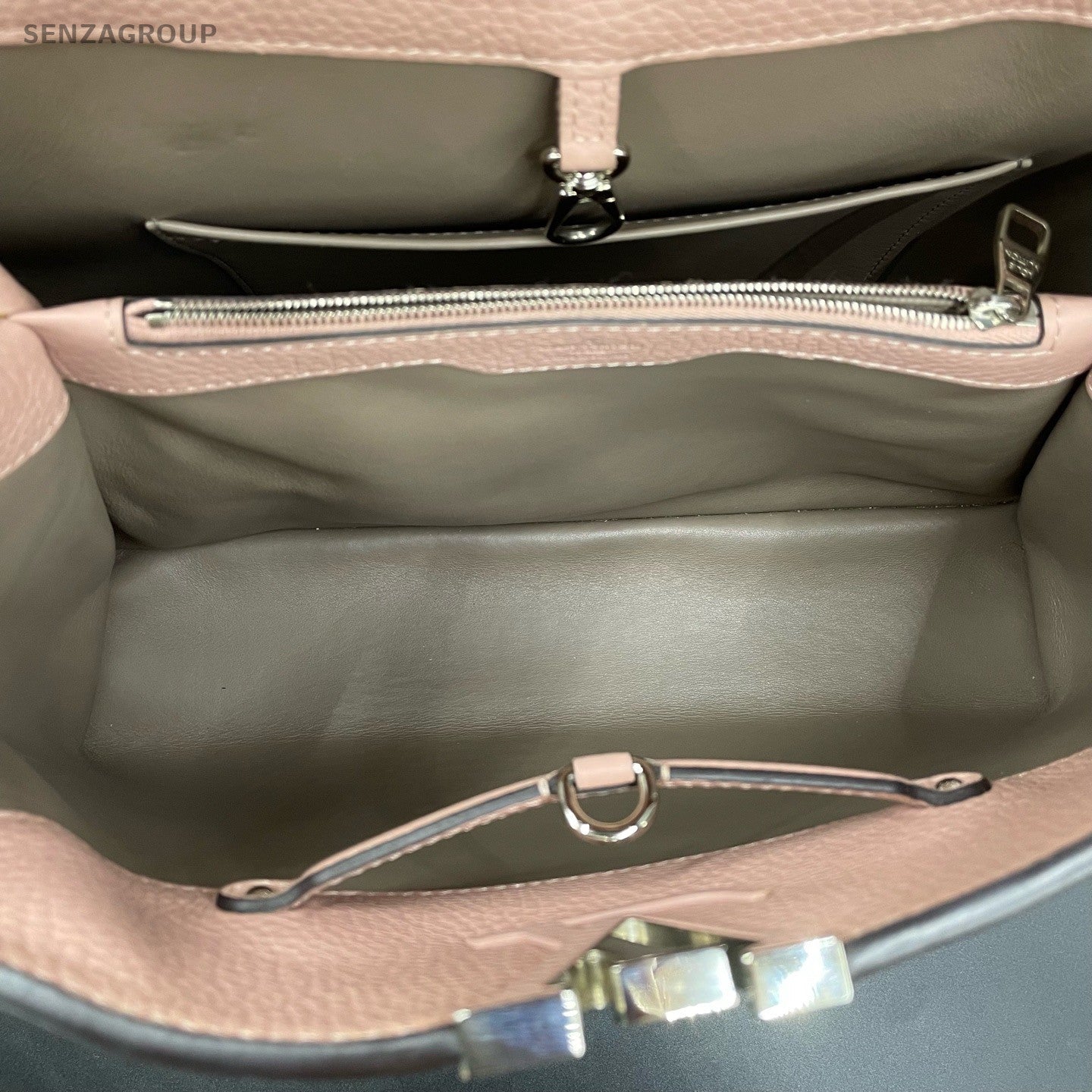 Louis Vuitton Capuciness GM Top Handle Bag Pink Gold Women Classic Fashion