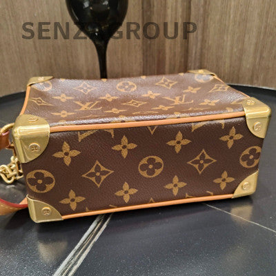 Louis Vuitton Trunk Monogram Brown Gold Chain Crossbody Bag Women