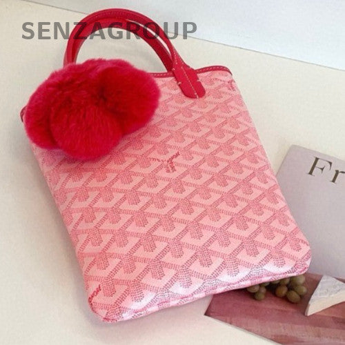 Goyard Poitiers Mini Tote Handbag Pink Used Women Designer Classic