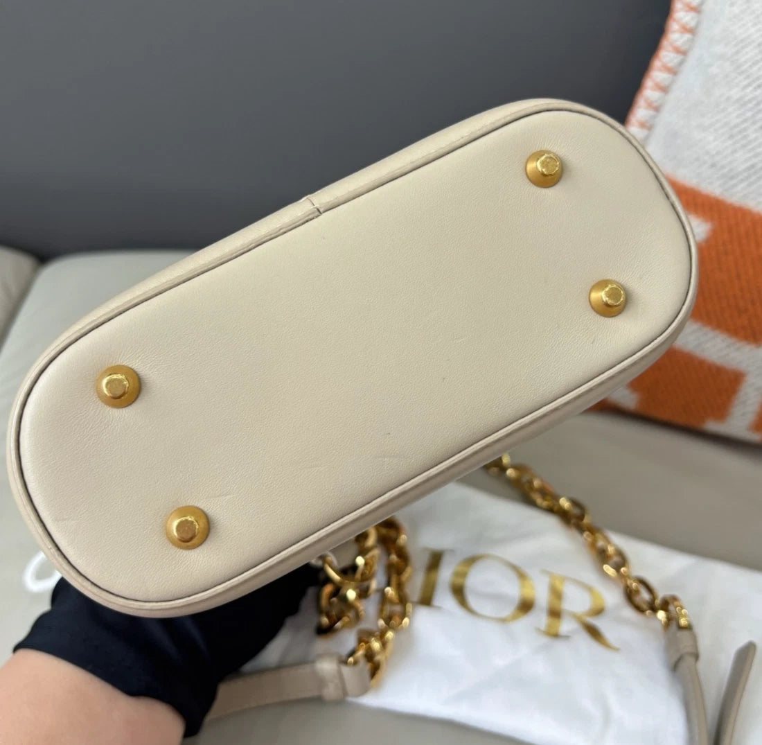 Christian Dior C'est PM Calfskin Bucket Top Handle Bag Shoulder Bag Women