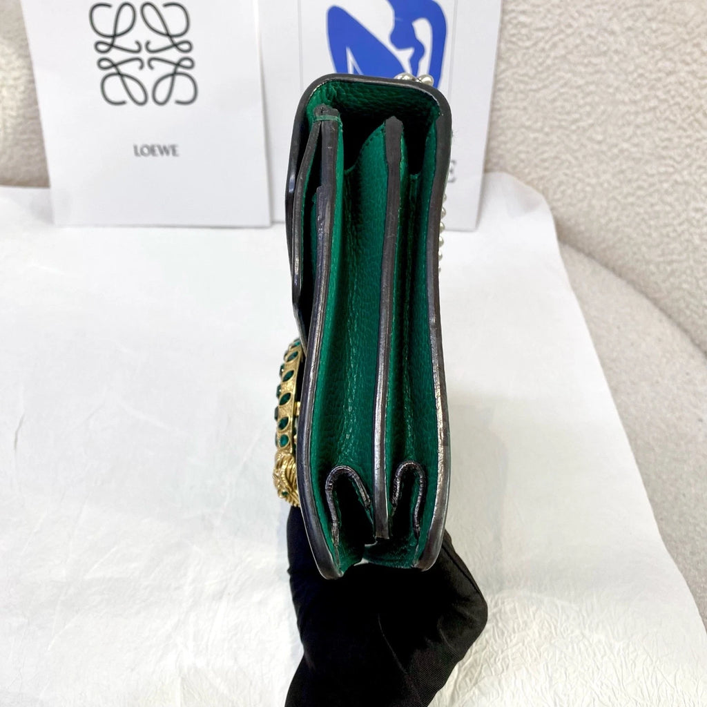 Gucci Chain Shoulder Bag Crossbody Green Women Classic