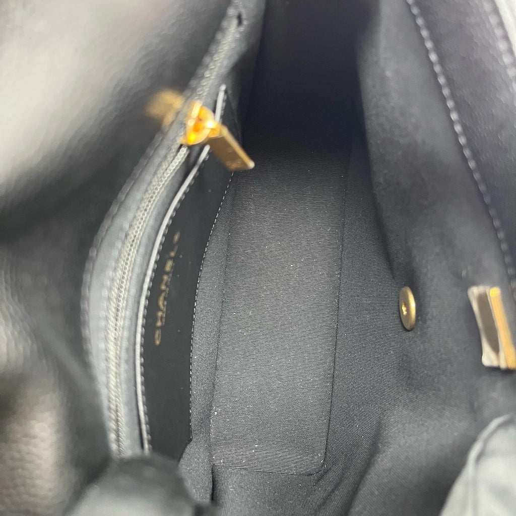 CHANEL Black Leather Backpack For Women