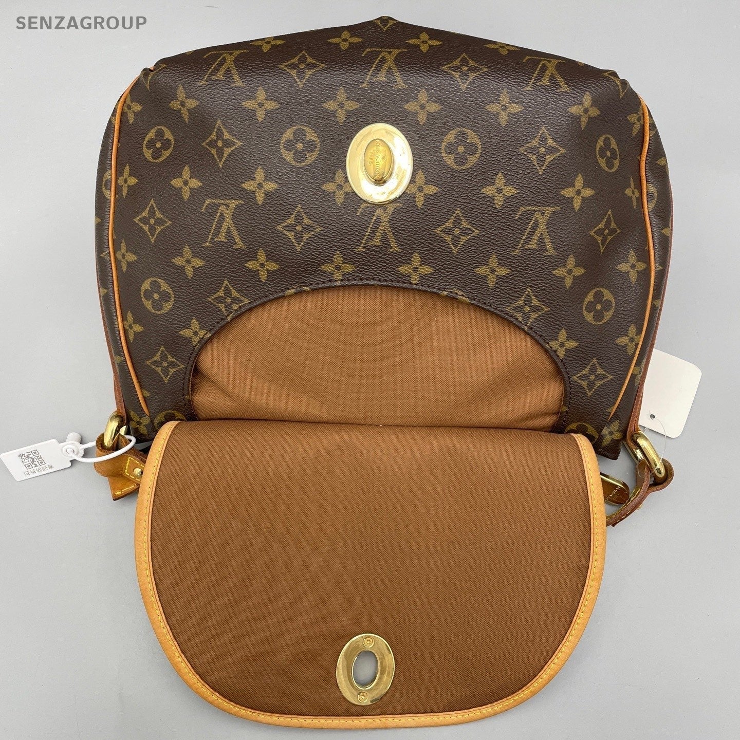 Louis Vuitton Monogram Pumpkin Underarm Shoulder Bag Brown Women