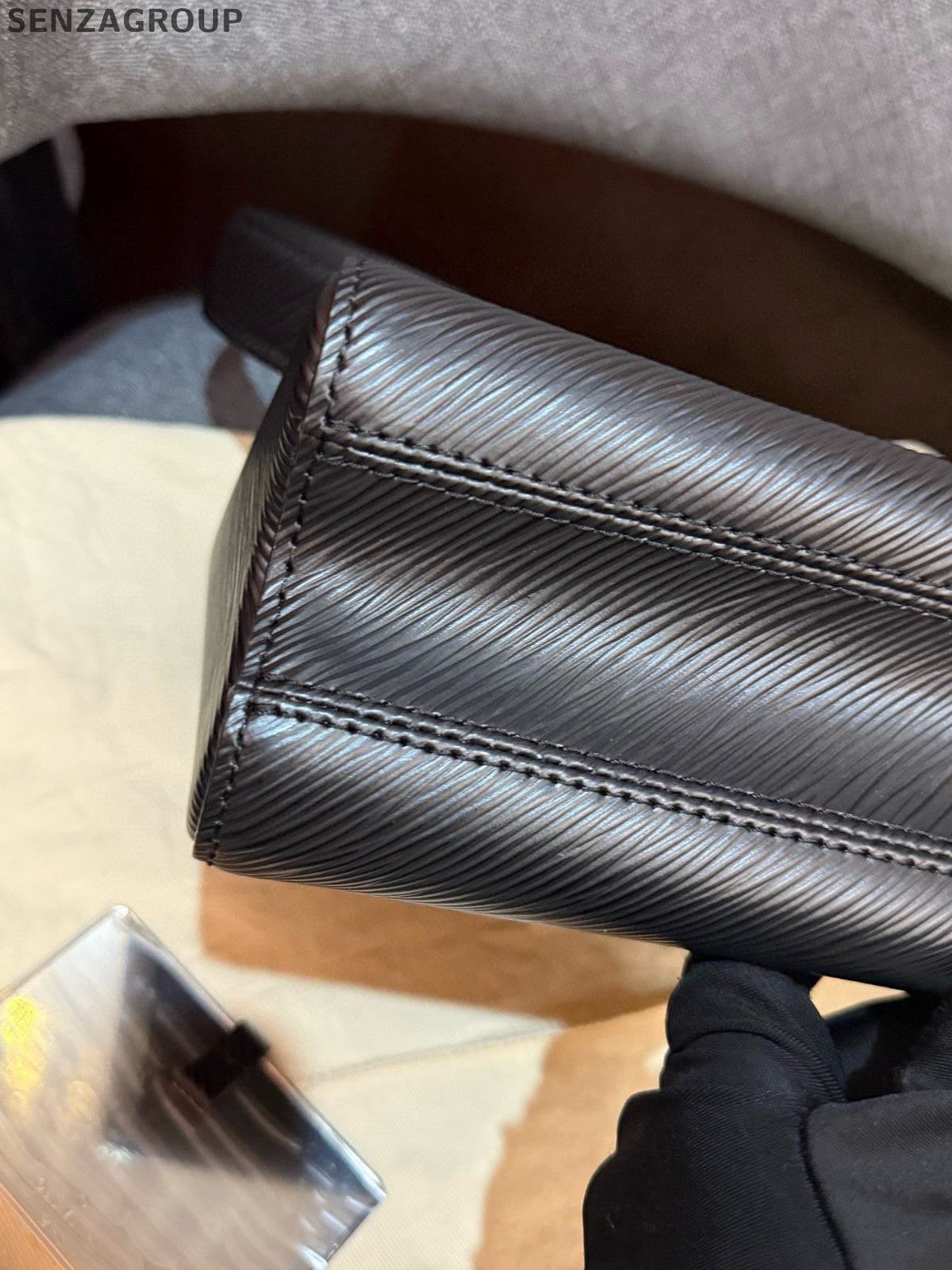 Louis Vuitton Epi Twist Medium Black Gold Chain Shoulder Bag Classic