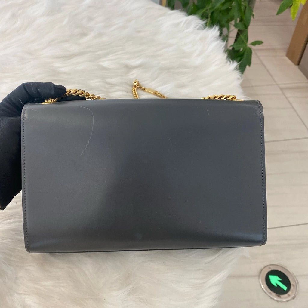 YSL Saint Laurent Kate Tassel Chain Shoulder Crossbody Bag Black Gold