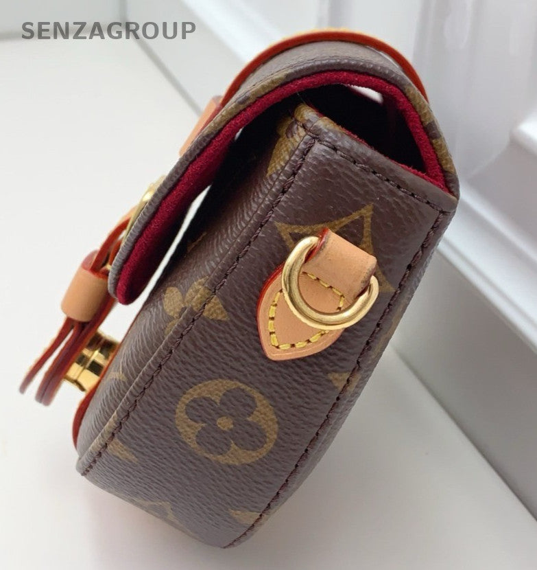 Louis Vuitton Micro Chantilly Mini Monogram Shoulder Bag Brown Gold Women