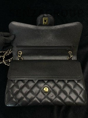 Chanel Classic Flap Jumbo Black Gold Quilted Chain Shoulder Bag