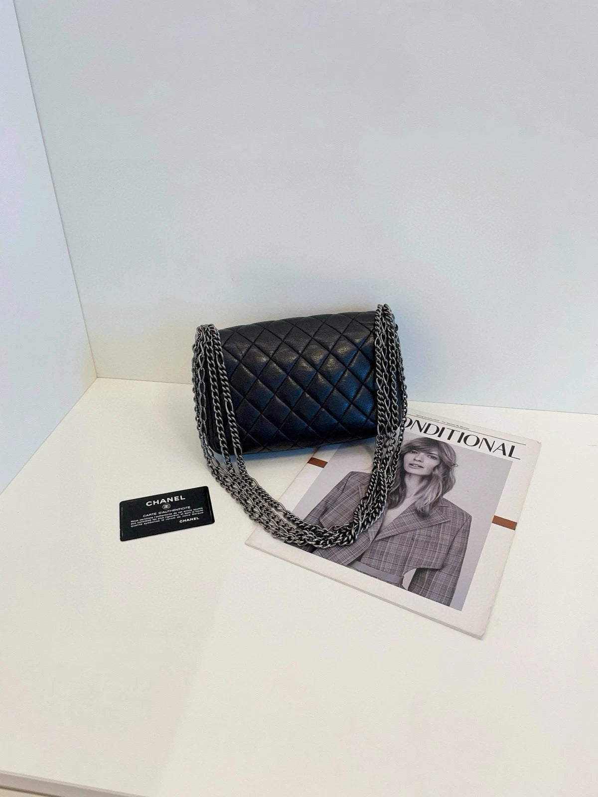 CHANEL Black Calfskin Mini Shoulder Bag For Women