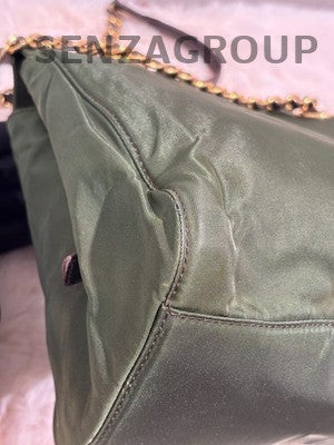 Prada Green Parachute Tote Chain Shoulder Bag Women's Classic